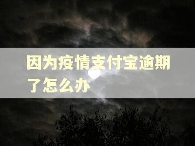 因为疫情支付宝逾期了怎么办