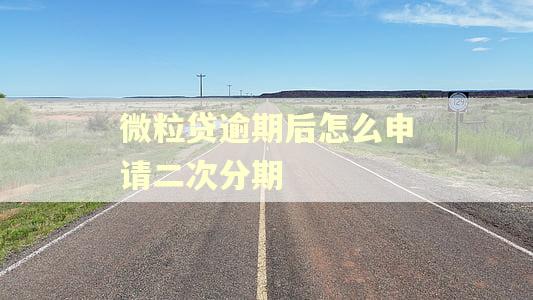 微粒贷逾期后怎么申请二次分期