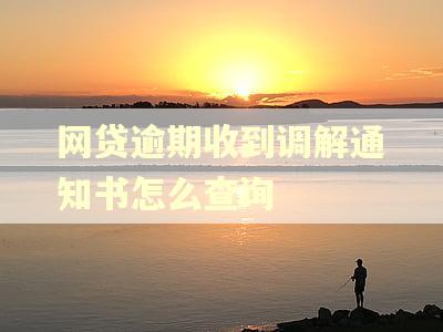 网贷逾期收到调解通知书怎么查询 网贷逾期收到调解通知书怎么查询