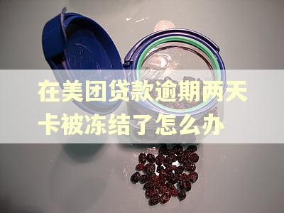在美团贷款逾期两天卡被冻结了怎么办