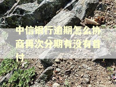 中信银行逾期怎么协商再次分期有没有首付 中信银行逾期怎么协商再次分期有没有首付