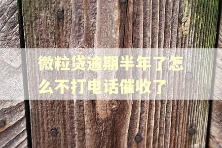 微粒贷逾期半年了怎么不打电话催收了