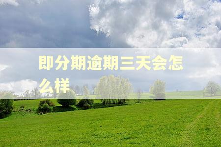 即分期逾期三天会怎么样