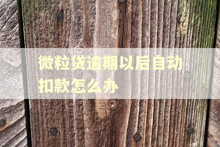 微粒贷逾期以后自动扣款怎么办