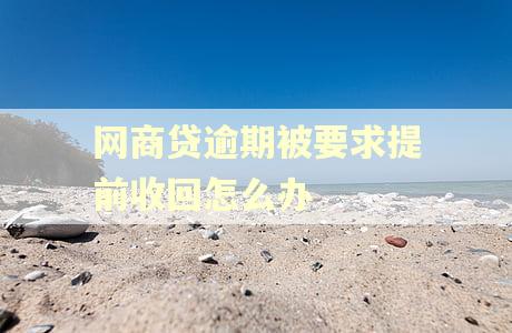 网商贷逾期被要求提前收回怎么办