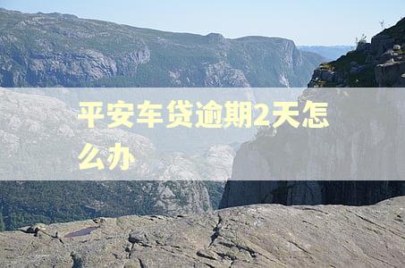 平安车贷逾期2天怎么办