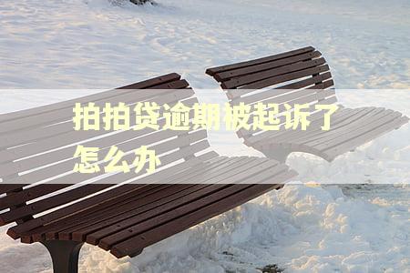 拍拍贷逾期被起诉了怎么办