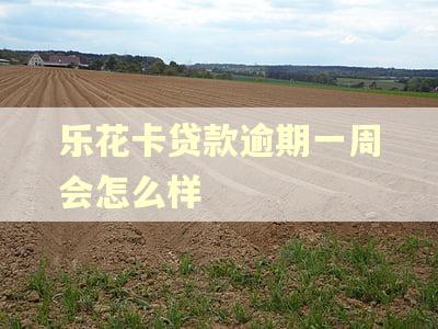 乐花卡贷款逾期一周会怎么样