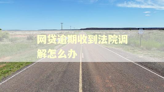 网贷逾期收到法院调解怎么办