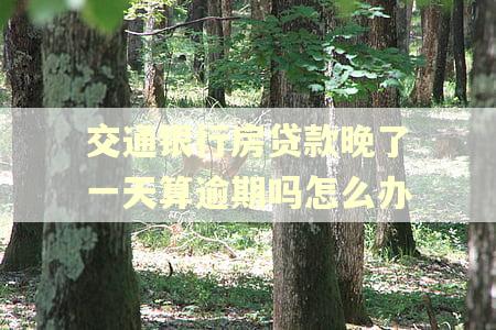 交通银行房贷款晚了一天算逾期吗怎么办