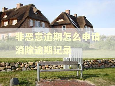 非恶意逾期怎么申请消除逾期记录