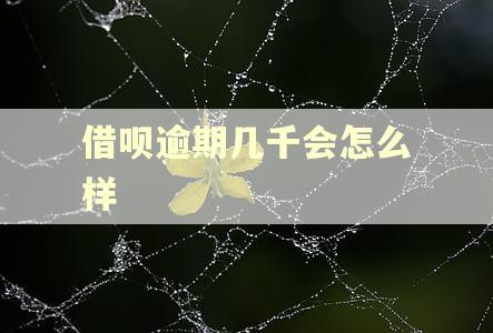 借呗逾期几千会怎么样