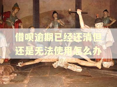 借呗逾期已经还清但还是无法使用怎么办