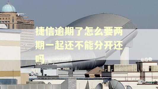 捷信逾期了怎么要两期一起还不能分开还吗