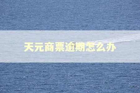 天元商票逾期怎么办