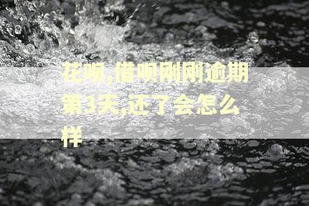 花呗,借呗刚刚逾期第3天,还了会怎么样
