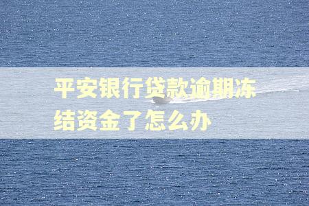 平安银行贷款逾期冻结资金了怎么办