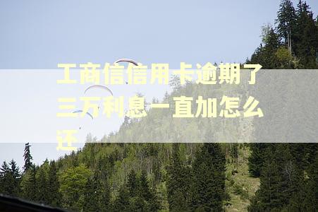 工商信信用卡逾期了三万利息一直加怎么还
