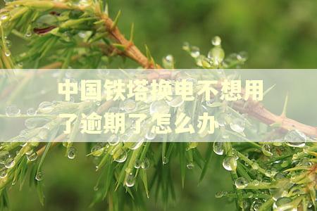 中国铁塔换电不想用了逾期了怎么办