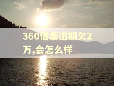 360借条逾期欠2万,会怎么样