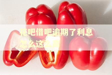花吧借吧逾期了利息怎么这么高