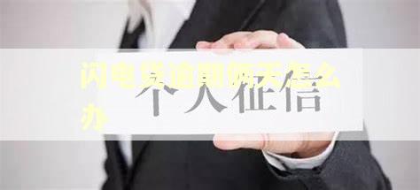 闪电贷逾期俩天怎么办