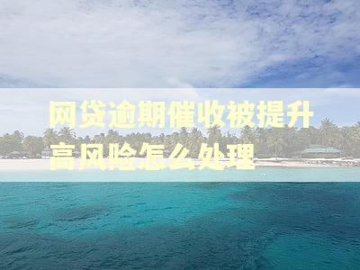 网贷逾期催收被提升高风险怎么处理 网贷逾期催收被提升高风险怎么处理