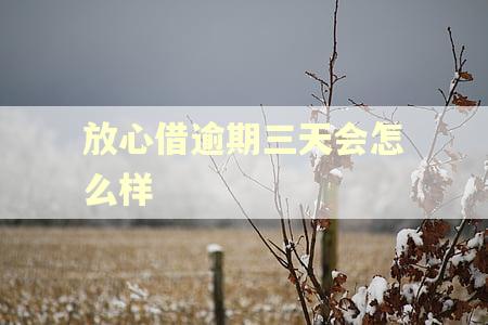 放心借逾期三天会怎么样