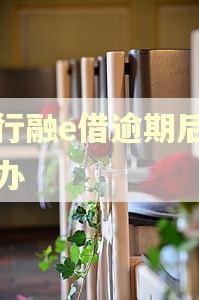 工行融e借逾期后怎么办