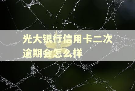 光大银行信用卡二次逾期会怎么样