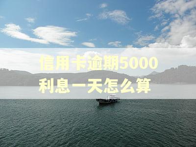 信用卡逾期5000利息一天怎么算