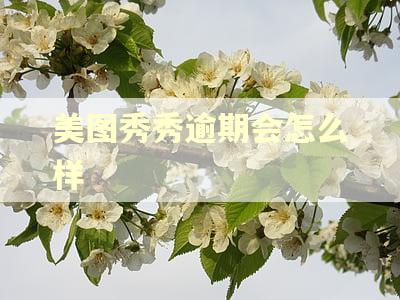 美图秀秀逾期会怎么样