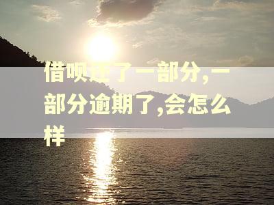 借呗还了一部分,一部分逾期了,会怎么样