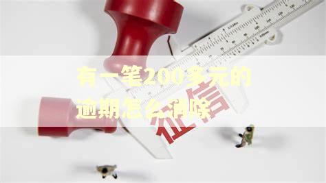 有一笔200多元的逾期怎么消除