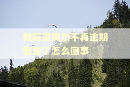 微粒贷突然不再逾期警告了怎么回事 微粒贷突然不再逾期警告了怎么回事