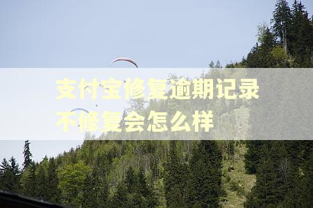 支付宝修复逾期记录不修复会怎么样