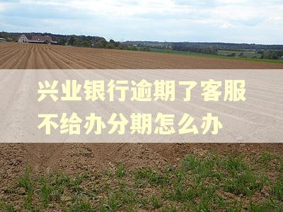 兴业银行逾期了客服不给办分期怎么办