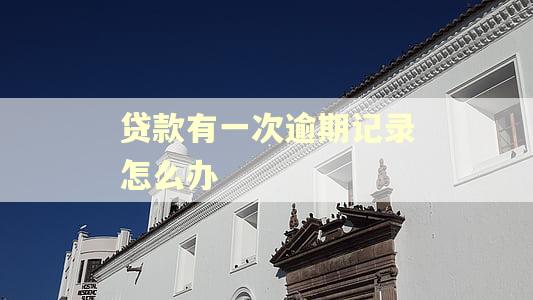 贷款有一次逾期记录怎么办