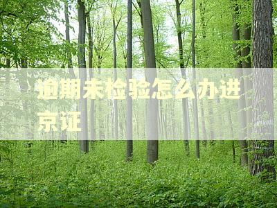 逾期未检验怎么办进京证