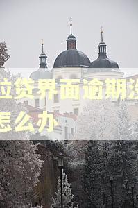 微粒贷界面逾期没有了怎么办