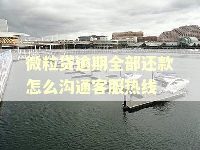 微粒贷逾期全部还款怎么沟通客服热线