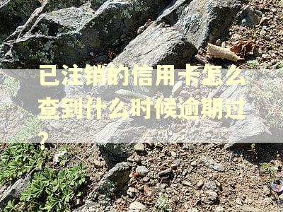 已注销的信用卡怎么查到什么时候逾期过?