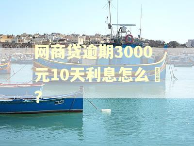 网商贷逾期3000元10天利息怎么箄?