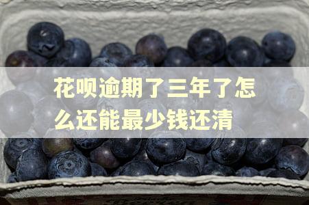 花呗逾期了三年了怎么还能最少钱还清