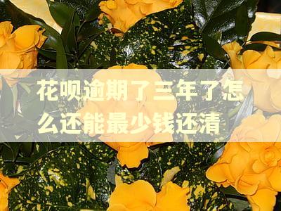 花呗逾期了三年了怎么还能最少钱还清