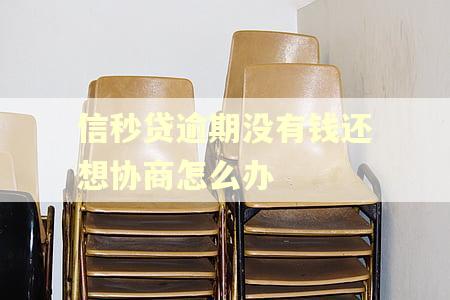 信秒贷逾期没有钱还想协商怎么办