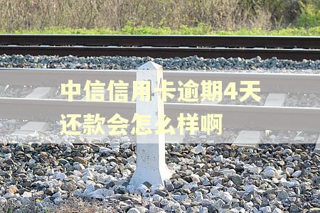 中信信用卡逾期4天还款会怎么样啊