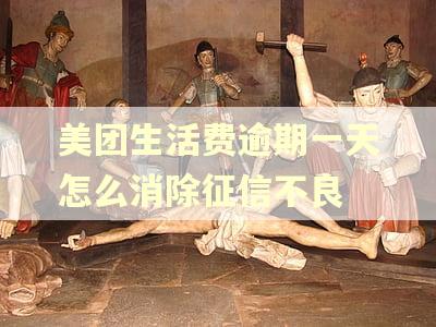 美团生活费逾期一天怎么消除征信不良