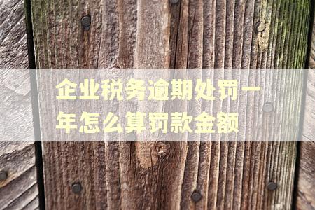 企业税务逾期处罚一年怎么算罚款金额 企业税务逾期处罚一年怎么算罚款金额