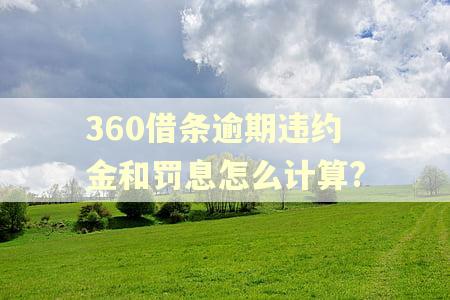 360借条逾期违约金和罚息怎么计算?